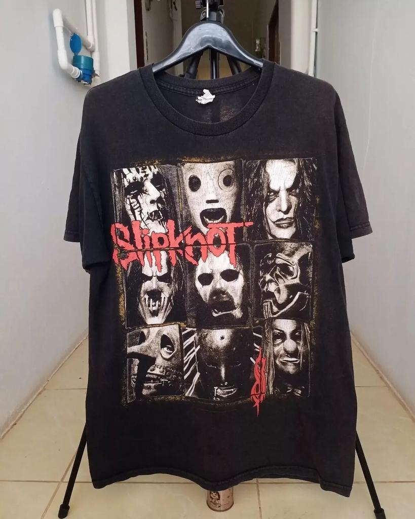 Футболка унисекс с коротким рукавом Slipknot 90-х, базовая черная, для мужчин и женщин