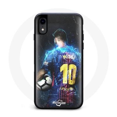 Мягкий чехол для iPhone XR - Лионель Месси - Черный - Синтетический - Унисекс