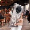3D Перламутровая Бабочка Ударопрочный Силиконовый Чехол с Гальваническим Покрытием для Huawei Mate 70 60 50 40 30 Pro Прозрачная Задняя Крышка
