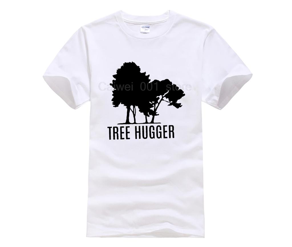 men's fun casual print T shirt Tree Hugger Women Yong Cotton T-shirt Printed men's T Shirt Shor
