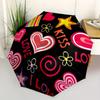 1pc Love Symbols Automatic Opening/Closing Folding Umbrella with 47 Ribs, Plastic Handle, Windproof Portable Sunshade Umbrella y250726087