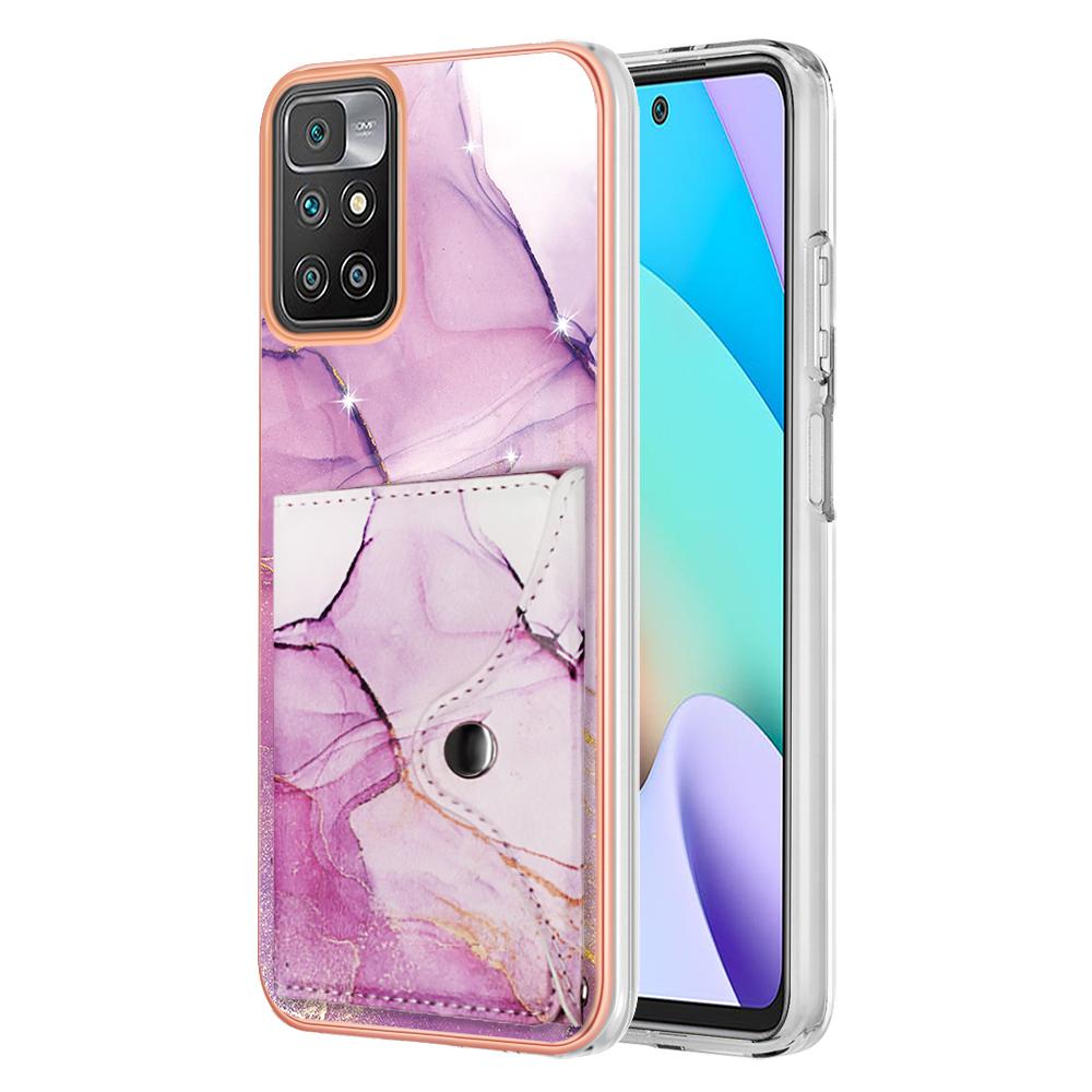 Чехол для телефона с цветным мрамором IMD и слотами для карт для Xiaomi 11 Lite, Poco F6, Redmi Note 10, Note 10 Pro, Note 13, Note 12, A3, Poco X6, Poco X5 Pro...
