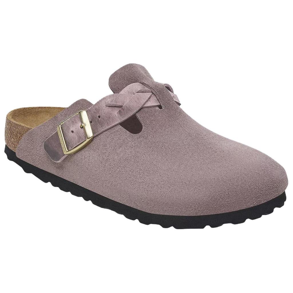 Birkenstock Бостонские плетеные ЭВА износостойкие закрытые тапочки Женские Фиолетовые Обычные Свободная посадка 1029115