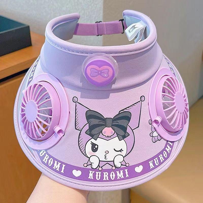 Кепка от солнца Sanrio Kity Fan с широкими полями для лета, большая широкополая шляпа от солнца Kuromi