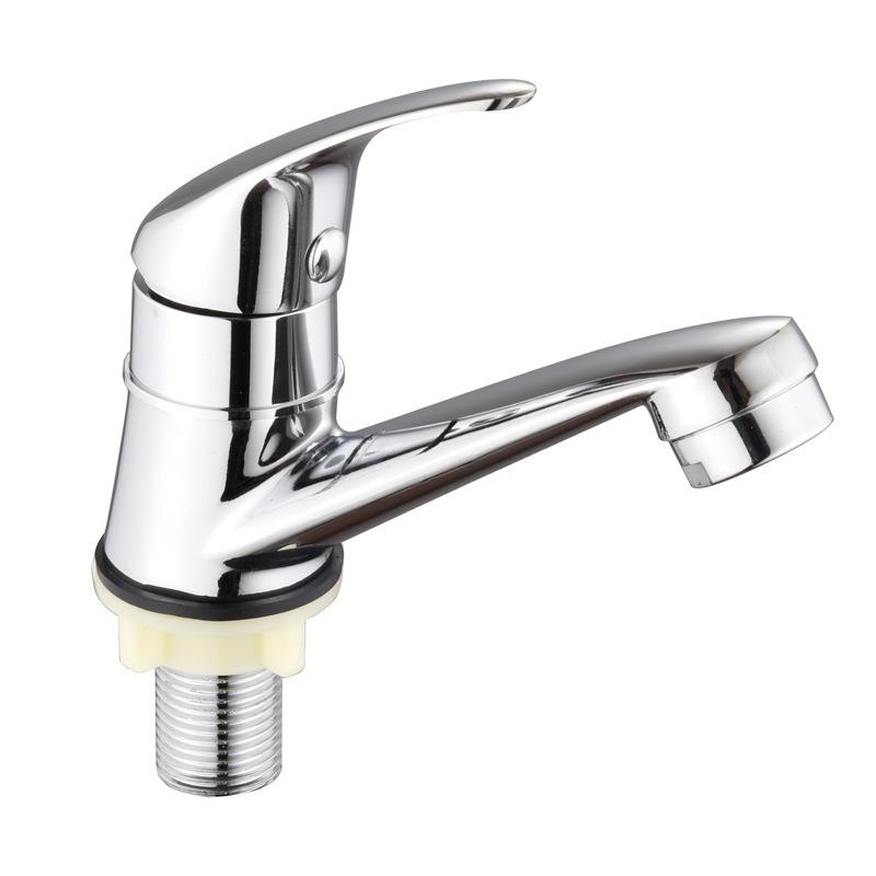 Basin Faucet Single Cold Sink Faucet Bathroom Faucet Chrome Single Handle Hole Bathroom Kitchen Basin Mixer