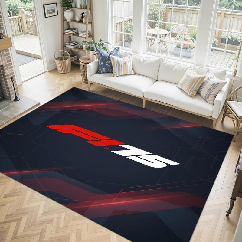 F1 Design Crystal Velvet Carpet Cozy Non?Slip Printed Rug For Bedroom Living Room Entrance