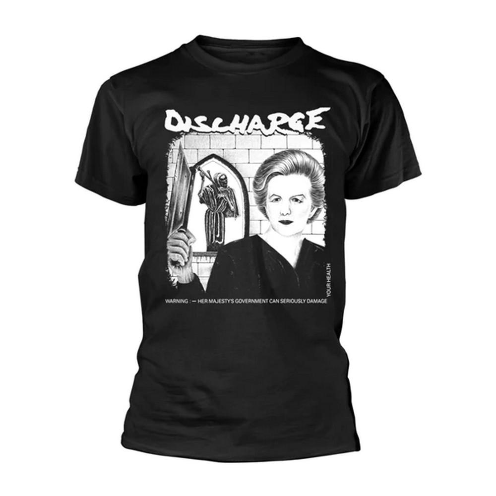 Discharge Unisex Adult Warning Back Print T-Shirt