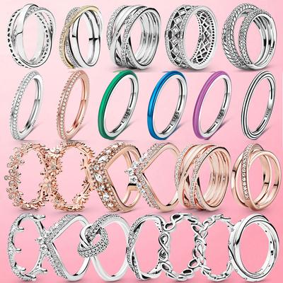 Женское кольцо, Новинка 2022 года, серебро 925 пробы, сверкающее и полированное кольцо на палец для женщин, свадебное ювелирное изделие, подарок Anel