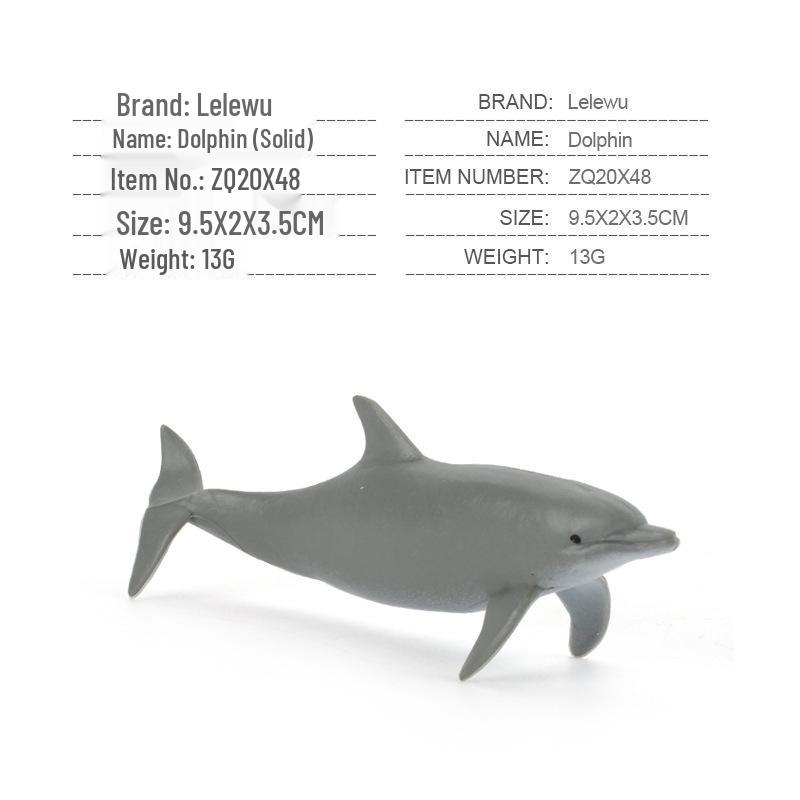 Children's Marine Animal Model Set: Mini Whale, Shark, Dolphin, Turtle, Sea Lion