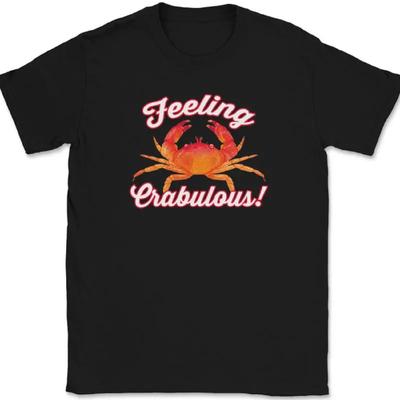 Футболка Feeling Crabulous Забавный краб Океан Море Юмор Потрясающая футболка для вечеринки