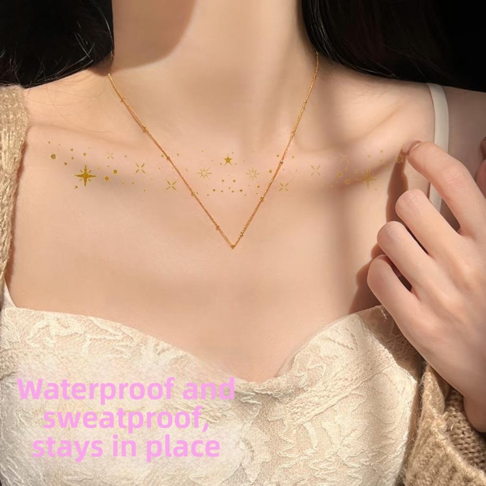 DIY Collarbone Freckle Tattoo Butterfly Star Dots Heart Face Tattoo Sticker Make Up