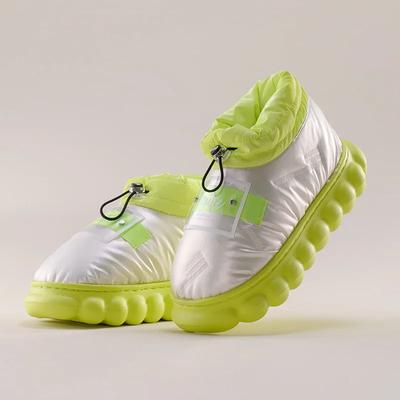 Женские зимние хлопковые тапочки сохраняют тепло и нескользят, пара, домашняя, мультяшная, водонепроницаемая, на каблуке-шарике, хлопковая обувь, мужская зимняя обувь