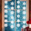 Snowflake Garland Christmas Tree Hanging Ornaments, Party Venue Decoration,Window Stickers,Xmas Holiday Snowflake Festival Decor
