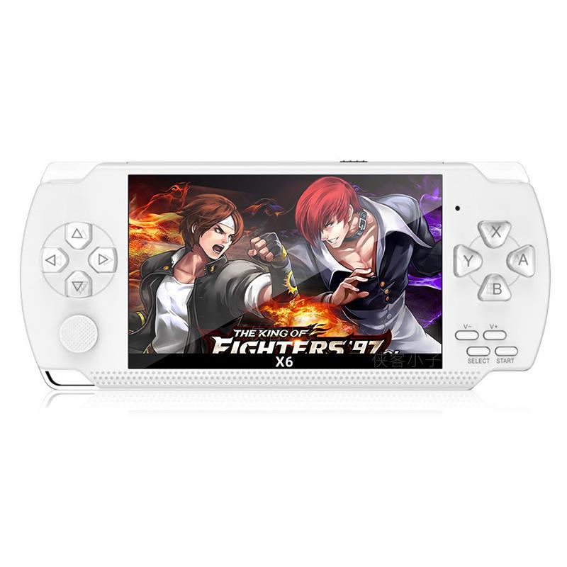 Портативная игровая консоль X6: Цветной экран 4,3", 128-битная аркадная игра, совместима с GBA/FC, идеально подходит для детей.
