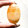 1pc Orange Calcite Palmstone,Palmstone for Home Decoration Stone Valentine's Day/Anniversary,Holiday Gift.