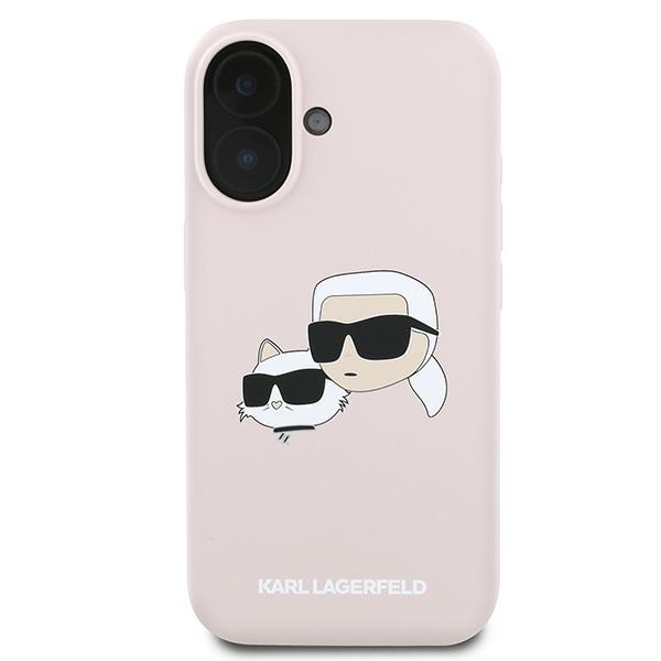 Karl Lagerfeld Klhmp16Mskchpplp Iphone16 Plus 6.7 Różowy/Pink Hardcase Silicone Double Heads Print Magsafe