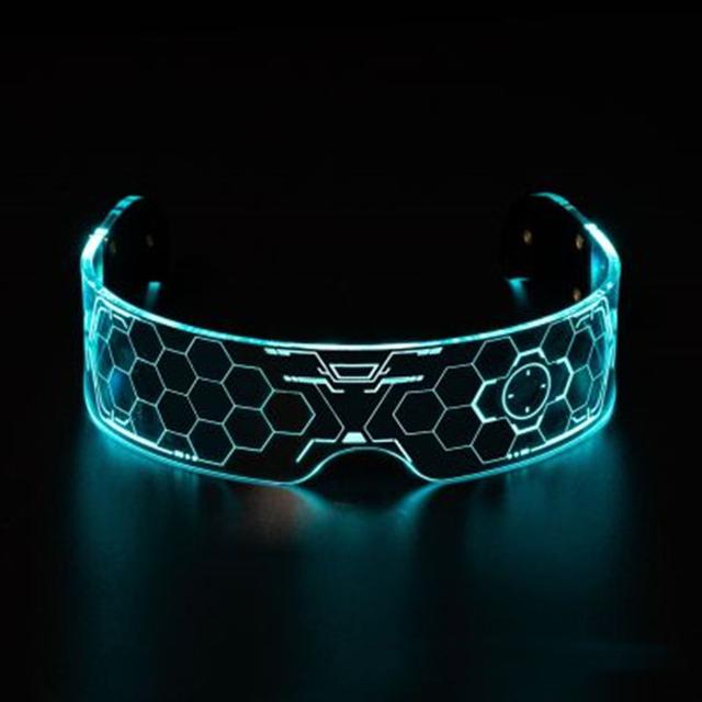 Cyberpunk Futuristic Technology Sense Glasses Sci-fi Led Bungee Ins Male Net Red Female Bar Glowing Sunglasses