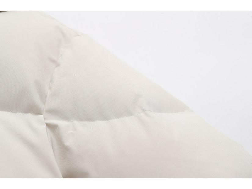 Унисекс утепленная куртка-пуховик средней длины с капюшоном из белого утиного пуха для защиты от холода