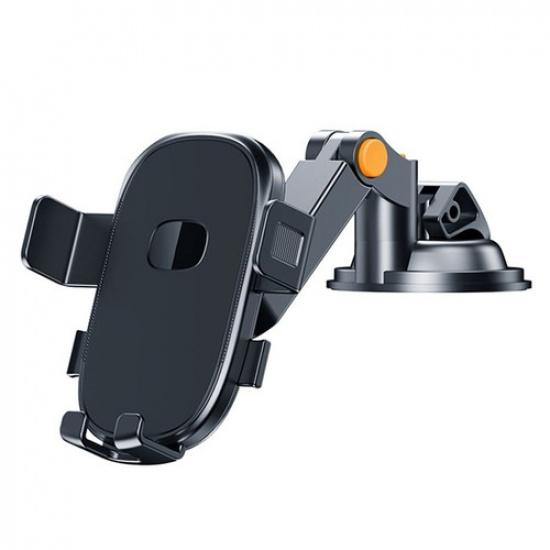 Adjustable Vehicle Phone Holder with Suction Cup and Silicone Protection