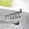 6 Hooks Kitchen Cabinet Wall Hanging Cup Holder Shelf Storage Rack Organizer