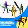 3D Printed Robot Action Figure with Accessories Movable Joints Robot Model Toy Articulated Dummy Figurine Decoration Ornament