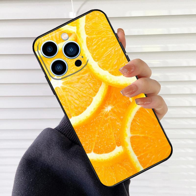 Летний Фруктовый Апельсиновый Чехол Для Телефона Для iPhone 16 15 14 13 11 12 17 Pro Max mini 15 16 Plus 16e 17 Air Cover Fundas