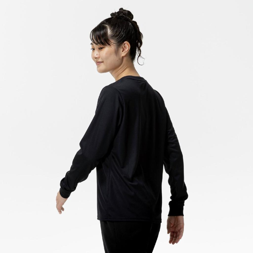 Mizuno NaviDry Long Sleeve Training UPF15 Sun Size Medium Women's T-Shirt, Sweat-Wicking, Quick-Drying, Protection, 32MAC395, Black/Magenta,