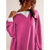 Women S Loose Fit Round Neck Long Sleeve Street Style Sweatshirt