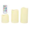 3 шт. светодиодных свечей с регулировкой по времени, многорежимные электронные RGB беспламенные свечи с дистанционным управлением для