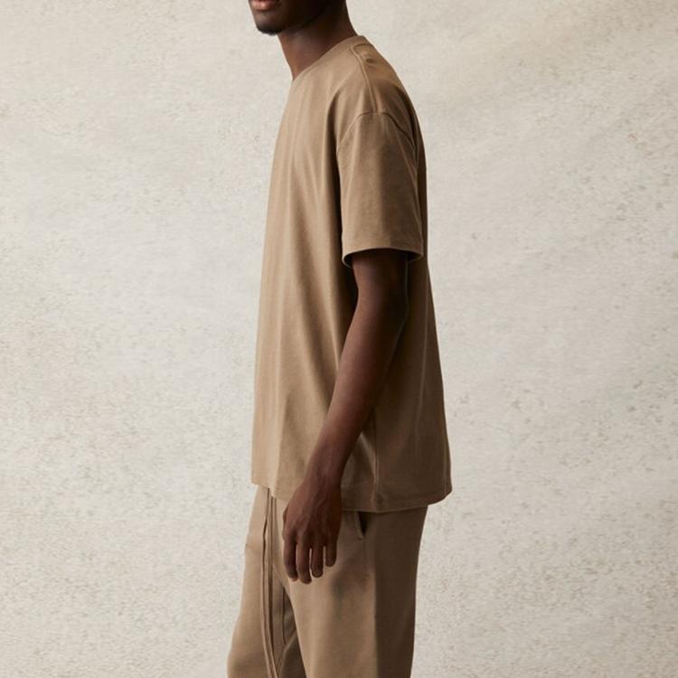 Fear of God Essentials Short Sleeve Tee SS21 Unisex Tops Taupe FOG-SS21-556