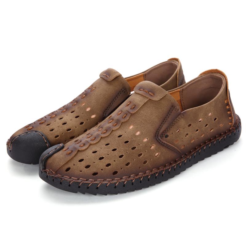 Мужские мокасины, обувь для вождения, удобные туфли на плоской подошве, повседневные туфли без застежек, большие размеры, кожаные туфли для мужчин, большие размеры
