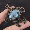 Aquamarine Gemstone Pendant Copper Wire Wrapped Pendant Tortoise Copper Jewelry Handmade Pendant Wire Wrapped Jewelry Special Occasion Gift