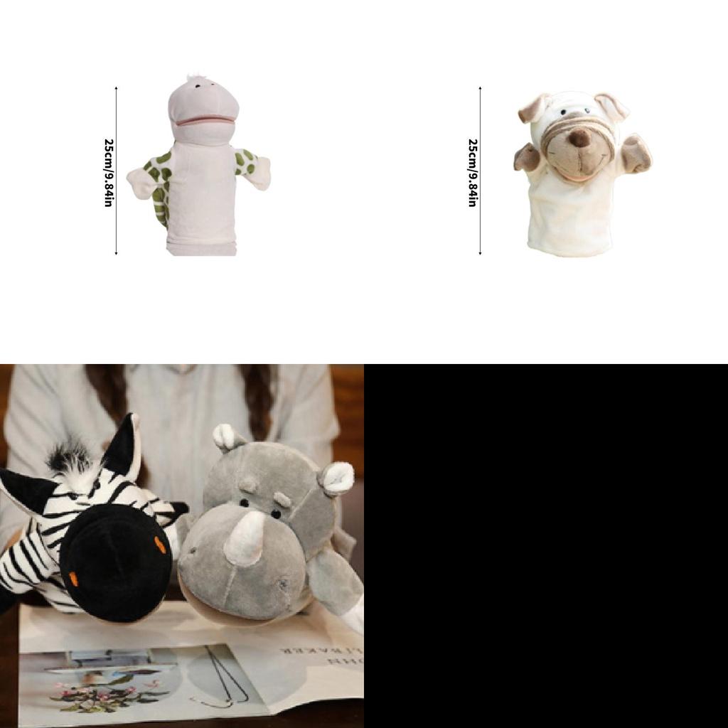 Набор пальчиковых кукол-животных для интерактивного рассказывания историй с волком, кроликом, обезьяной и крокодилом