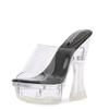 Women's Home Slippers Transparent Slippers High Heels Women Outside Sandals Summer Shoes Woman High Pumps Wedding Heels Slippers