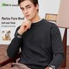 Shanshan Men's 100% Pure Wool Crew Neck Sweater