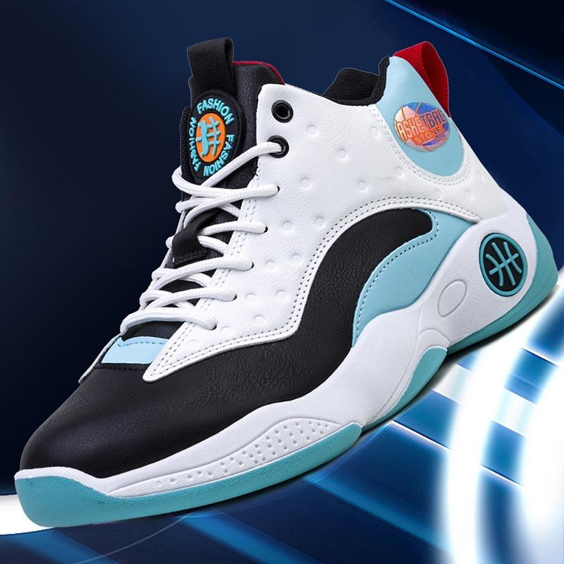 Youth Basketball Shoes New Non-slip and Wear-resistant Outdoor Sports Upper Thick-soled Guochao Shoes Men
