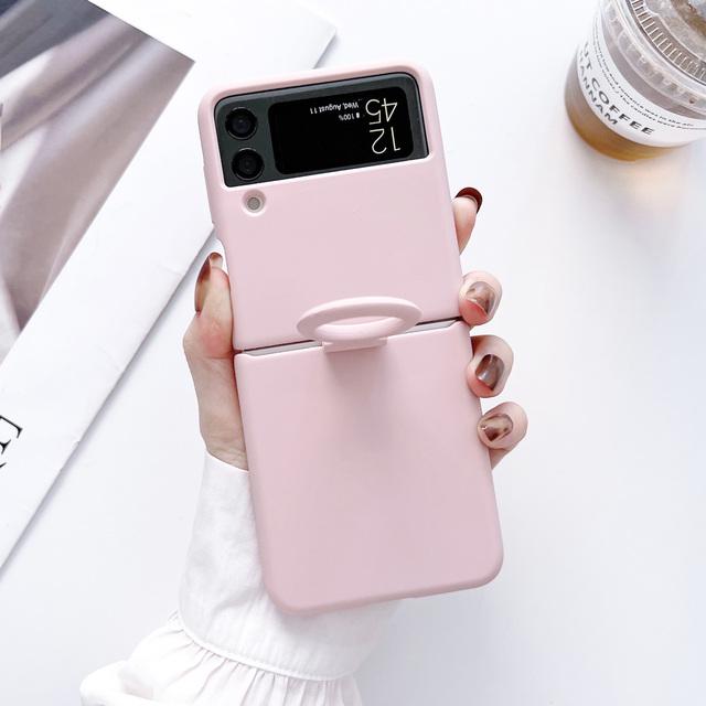 Для Samsung Galaxy Z Flip 4 3 Роскошный простой силиконовый чехол с пряжкой, складной противоударный защитный чехол, аксессуары