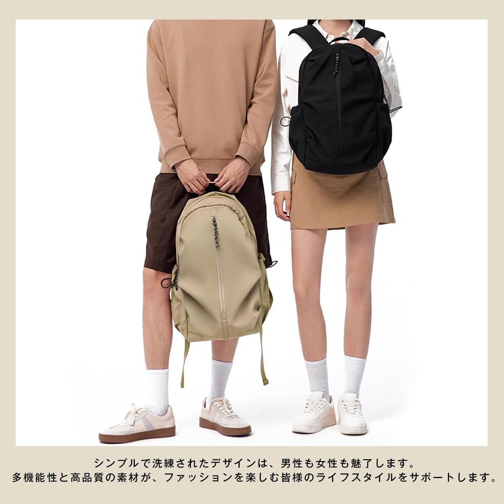 Backpack Rucksack Large Capacity Waterproof Lightweight Commuting To School Travel Casual Stylish Unisex [OFAMOUS] Men's Women's (Model 3-Black)