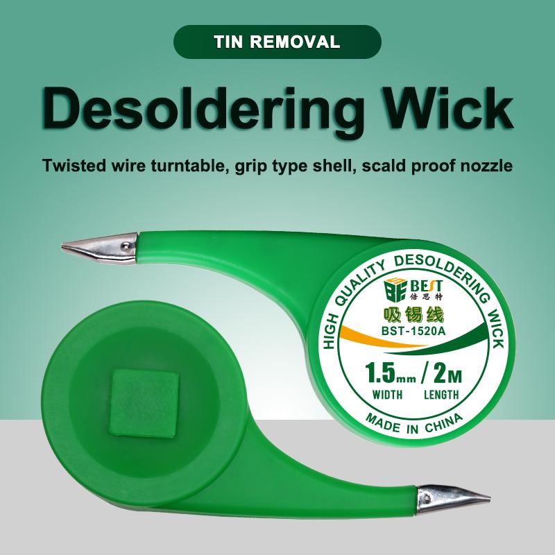 BEST Wick Remover Tin Anti-Hot Desoldering Wick Wire Removal Line Repair Tool
