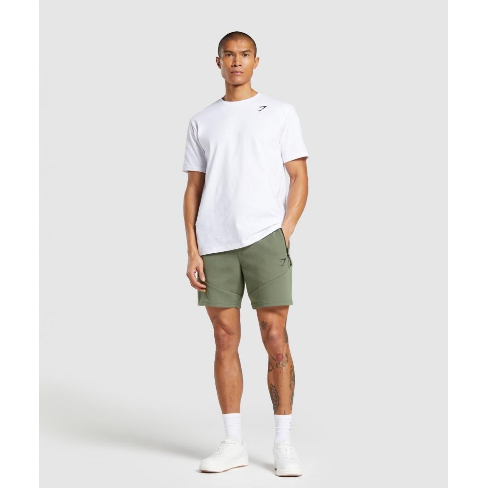 Gymshark Interlock Tech 6  Shorts Base Green A5a6l Ech1
