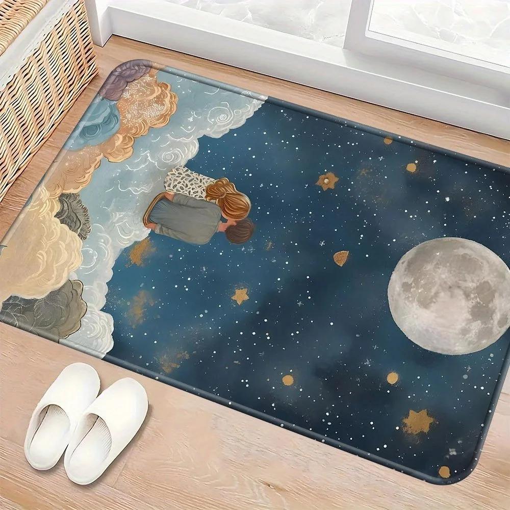 1PC Rainbow Pattern Kitchen Rugs Non-Slip Home Door Mats Pop design Bathroom Rug Bath Mat Carpet for Home Sink Laundry Decor