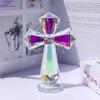 Handmade Crystal Cross Ornament AB Color Crosses Figurine Christian Cross Crafts  Birthday Gift