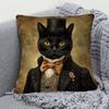 Наволочка для подушки 'Портрет черной кошки Виктории', 1 шт. - Короткошерстная декоративная наволочка