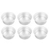 4 Inches 6pcs Cake Mould Non Stick Removable Base Round Cake Pan Set for Wedding Birthday Party