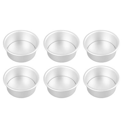 4 дюйма 6 шт. Форма для торта Антипригарная Съемное дно Набор круглых форм для торта для свадьбы, дня рождения
