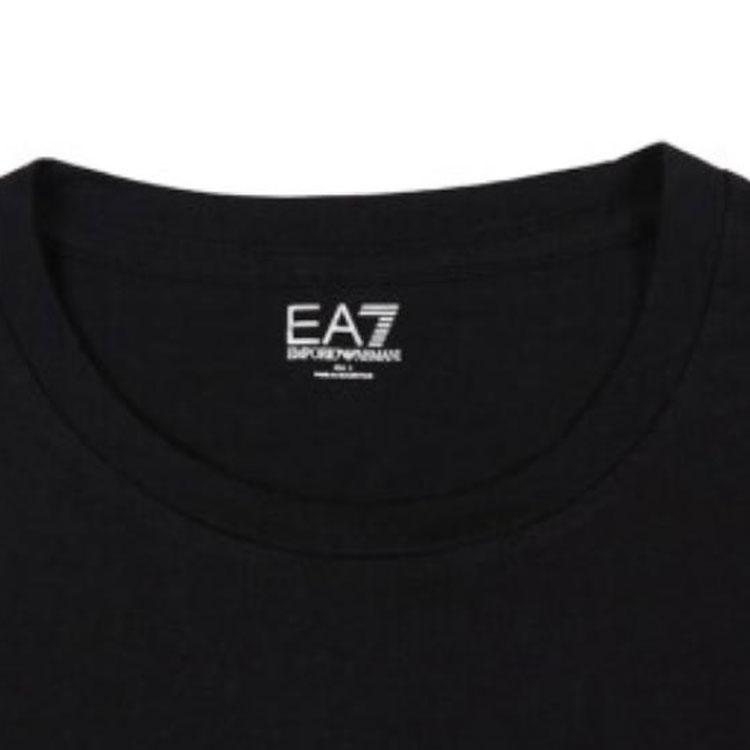 EMPORIO ARMANI EA7 SS23 T Shirt Men's Black 6YPT54-PJ30Z-1200