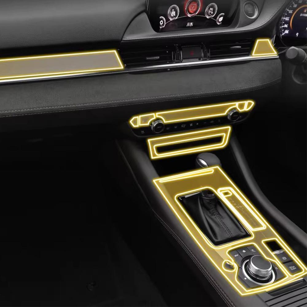Автомобильная предварительно вырезанная защитная пленка из ТПУ для Mazda 6 Atenza 2020-2026 Прозрачный PPF Консоль Навигатор Переключатель Дверь Аксессуары