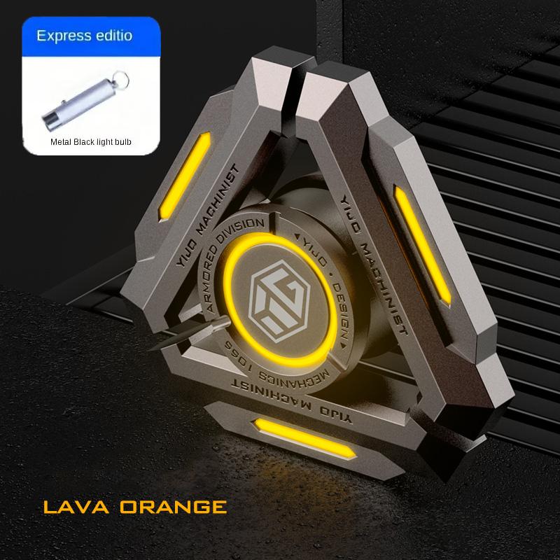 Светящийся ручной спиннер из сплава, полностью металлический гироскоп, фиджет-спиннер для кончиков пальцев для снятия стресса у взрослых, настольные EDC-игрушки, подарки