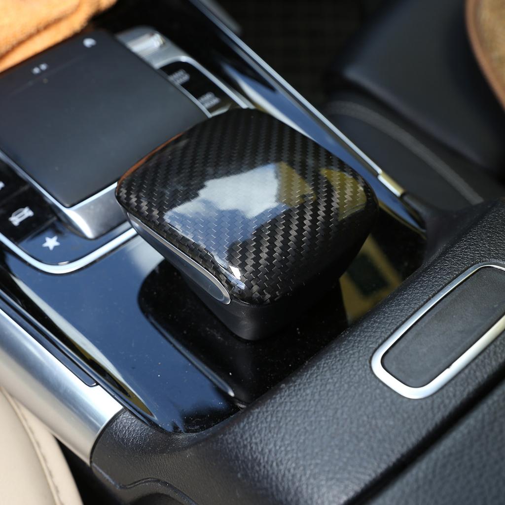 For Mercedes-Benz B-Class GLA GLB 2020-2021 Real Carbon Fiber Car Central Control Gear Shift Konb Head Cover Car Accessories