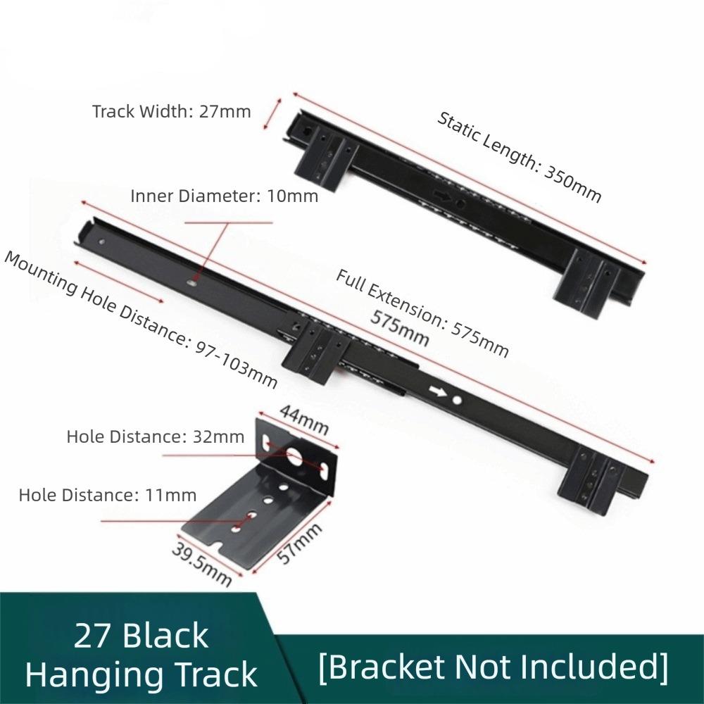 2PCS Side Mounting Drawer Slide Rail Full Extension Drawer Glides Drawer Runners  Kitchen Cupboard